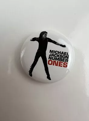 Michael Jackson Number Ones Album Pushback Button Lanyard Lapel Hat Tote Pin • $5