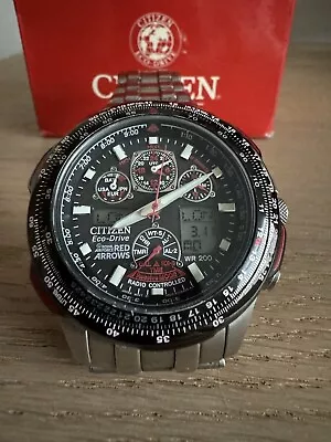 Citizen Red Arrows Skyhawk Watch Eco Drive Solar Atomic Timekeeper • £375