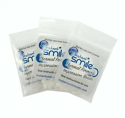 Thermal Fitting Beads Fix Missing And Broken Teeth Instant Smile –Pack 3 • $7.15