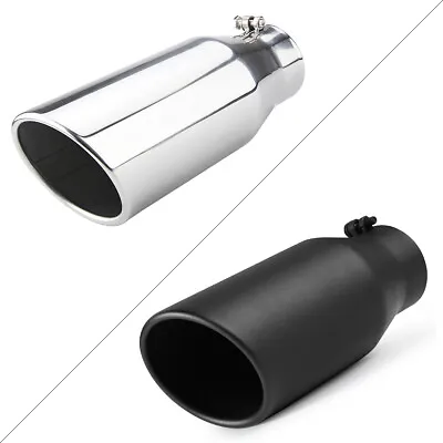 4  Inlet To 6  Outlet Diesel Exhaust Tip Rolled Angle Cut 15  Long Truck Tips • $42