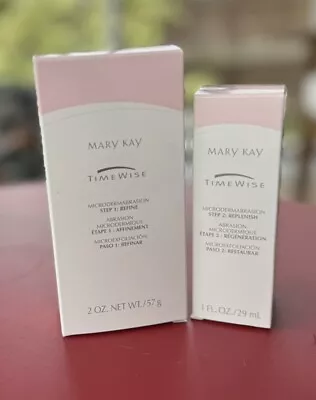 New In Box Mary Kay Timewise Microdermabrasion Step 1 & 2 Full Size • $40