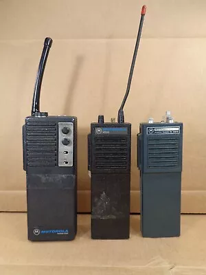 3 Vintage Motorola Portable 2 Way Radios/Walkie Talkies HT210 HT220 & MH70 • $41