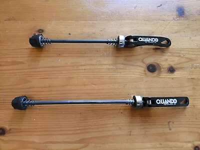 Bike Pair Of Front & Rear QR Skewers/LeversBrand QuandoBlack100mm &135mmUsed • £6.99