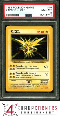 $9.99 • Buy 1999 Pokemon Game #16 Zapdos-holo Psa 8