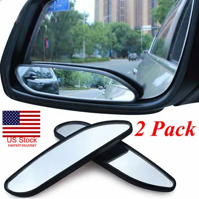 2X Blind Spot Mirror Auto 360° Wide Angle Convex Rear Side View Car Truck SUV • $6.95