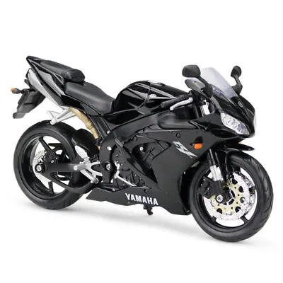 1/12 Scale Yamaha YZF-R1 Motorcycle Model Diecast Toys Gifts For Kids Black • £29.58
