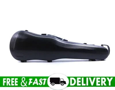 4/4 Black Violin Case Carbon Fiber Violin Box Strong Light Cases Protect Carry • $135.58