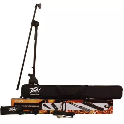 Peavey PV-MSP1 PVi 100 Microphone + Mic Stand With Boom + Gig Bag + XLR Cable • $69.99