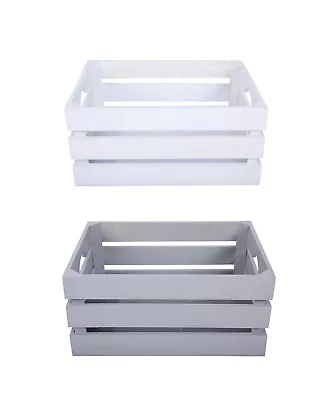 £10.99 • Buy Great Value Light Wooden Crates Retail Dis Storage Box Shelves Racks Gift Hamper