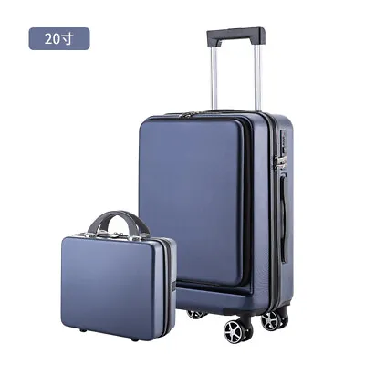 View Details 2 Pc Luggage Set Carry-On & Case, Expandable Hardshell Spinner Suitcase US • 73$