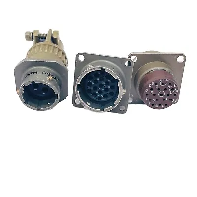 3 Pcs Assorted Circular MIL Spec Connector 19 Position Amphenol ITT Cannon • $43.17