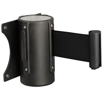 £6.99 • Buy Retractable Crowd Control Barrier Wall Mount Security/Queue Belt Black Safety