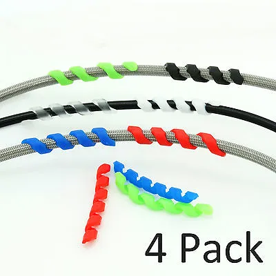 £3.97 • Buy SPIRAL SOFT SILICONE Rubber BIKE FRAME PROTECTOR CABLE OUTER BRAKE GEAR HOSE Rub