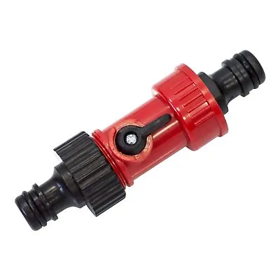 2x  GARDEN HOSE PIPE INLINE TAP 1/2  POSITIVE SHUT OFF  VALVE FITTING CONNECTOR • £4.95