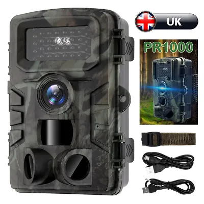 58MP Wildlife Trail Camera 1080P HD Game Night Vision Outdoor Motion Hunting Cam • £24.89