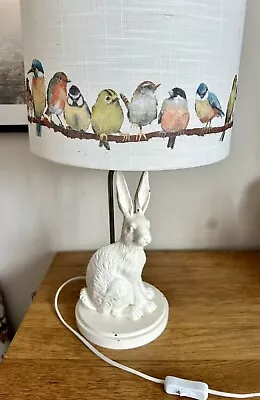 Laura Ashley Rabbit Table Lamp & Bird Lampshade • £45