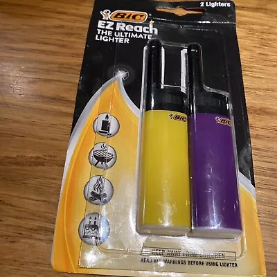 2 BIC EZ REACH The Ultimate Lighter | Baby Blue & Dark Purple Color Opened New • $6