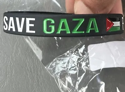 Free Palestine Wristband Save Gaza Silicone Wrist Band Palestine Flag Bracelet • $5