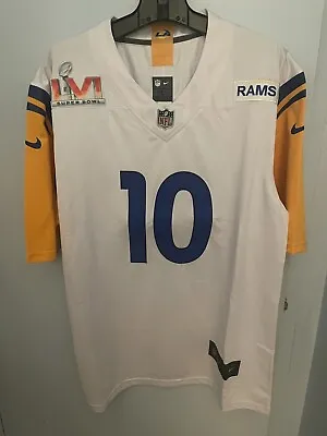 LA Rams #10 Cooper Kupp Super Bowl LVI Customized Replica Size L White Jersey • $34.99