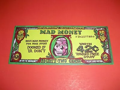 RARE Dr Doom 1969 MarvelMania International Mad Money Promo .42 Cents Off! • $24.99