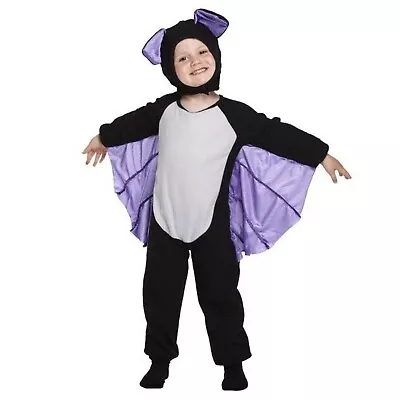 Baby TODDLER BAT JUMPSUIT COSTUME Childs Kids Halloween Fancy Dress Party Outfit • £8.41