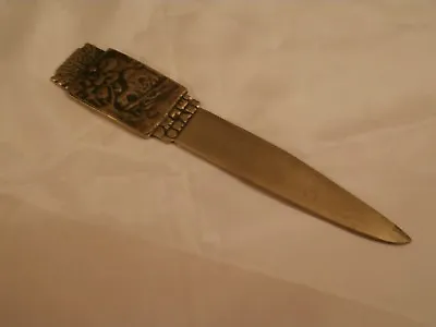 Vtg Nordia Israel Brass Letter Opener With Hidden Picture Frame - Jerusalem  • $20.61