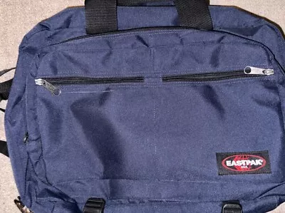 Eastpak Navy Backpack / Holdall Convertible Good Condition Weekend Bag Was 59.99 • £25