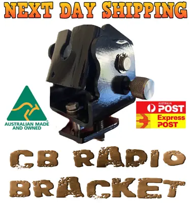 Cb Uhf Fold Down Adjustable Antenna Bracket - Au Made - Heavy Duty - Black - 4mm • $62.50