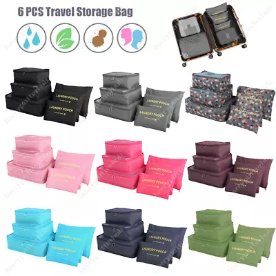 6PCS Luggage Packing Cubes Organizer Suitcase Set For Travel And Storage Clothes • $7.69