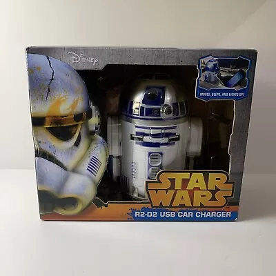 Star Wars R2-D2 2x USB Port Car Charger ThinkGeek Moves Beeps Lights BRAND NEW • $119.99