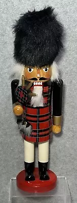 Nutcracker Scottish Bagpiper Nutcracker In Plaid APPR 15  Wooden Vintage • $13.80