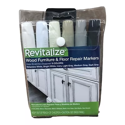 Revitalize Wood Furniture & Floor Repair Markers 6 Ct : White To Dark Gray • $9.88