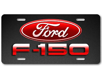 Ford Art Red F150 On Carbon Fiber Look Aluminum License Plate Tag Car Truck • $16.60