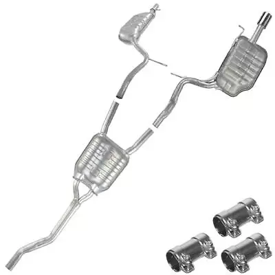 Resonator Pipe Muffler Exhaust System Set Fits: 05-09 Audi A4 2.0T Quattro • $489.74