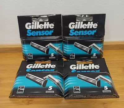 4 X Gillette Sensor 5 Pack – 20 Blades Cartridges NOS Razor Shaver • £23.99