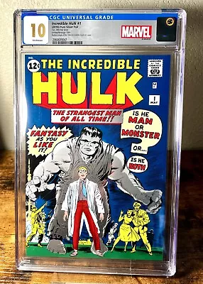 Marvel Comics Pure Silver Foil Incredible Hulk #1 CGC 10 FIRST RELEASES With Tin • $549