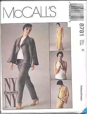 8781 UNCUT McCalls SEWING Pattern Misses Jacket Pants Bias Top Skirt NY Collect • $4.89