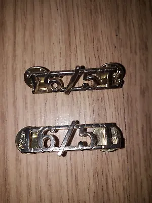 16th/5th Queen's Royal Lancers Anodised Shoulder Titles • £5