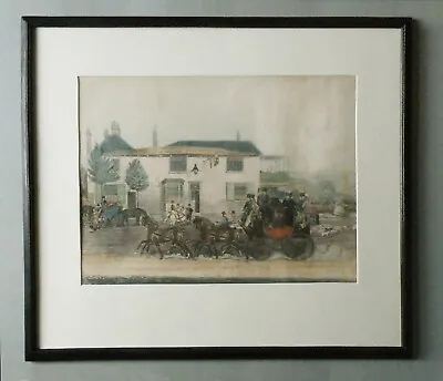   A View On The Highgate Road   C.1820. Hand Coloured Aquatint By James Pollard  • £68