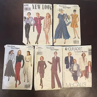 Vintage Sewing Patterns Vogue Very Easy  Mc Calls New Mixed Sizes Lot Of 5 Uncut • $20