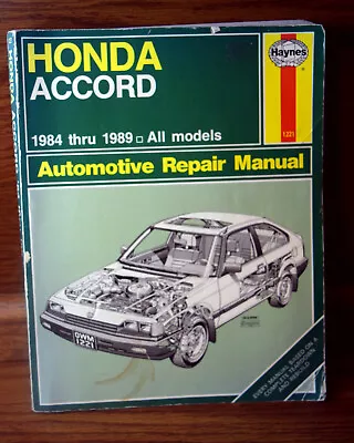  Honda Accord 1984-1989 All Models Haynes Repair Manual 1221 • $6