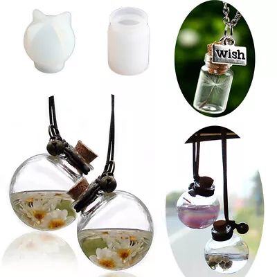 Mini Bottle Resin Casting Silicone Mold Floating Wish Bauble Micro Epoxy Craft • $1.21