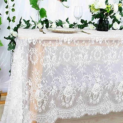 $19.32 • Buy Lace Tablecloth White Rectangle 60x120 Inch Lace Table Clothes Vintage Lace T...
