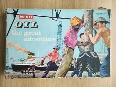 Vintage 1960's Merit Oil Board Game (Almost Complete - Still Playable) • £9.99