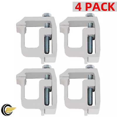 4 PCS Truck Cap Topper Camper Shell Mounting Clamps Heavy Duty Aluminum Silver • $21