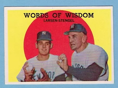 1959 Topps Words Of Wisdom #383 Clean Back No Creases Ex/mt Casey Stengel • $3.25