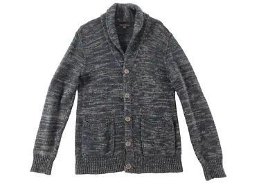 $560 John Varvatos Cashmere Wool Blend Button Down Men M Collar Cardigan Sweater • $66.49