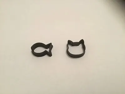 £3 • Buy Cat + Fish Cookie Cutters Set Of 2, Biscuit, Pastry, Fondant Cutter,Baking