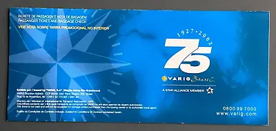 VARIG Ticket Jacket - 75th Anniversary & New Boeing 777 Cover (c2002) • $5.99