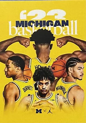 2023-2024 MICHIGAN WOLVERINES Schedule 🏀 College Basketball Sked 🏀 M • $1.25